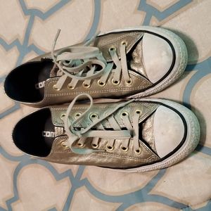 Metallic Leather Converse Chucks